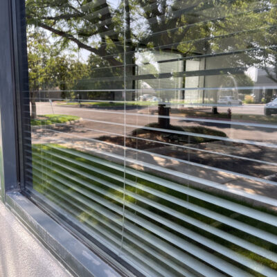 Spotless exterior windows on a commercial building in the Boise area