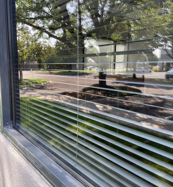 Spotless exterior windows on a commercial building in the Boise area